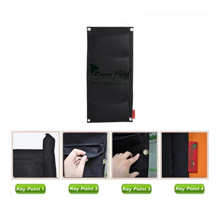 4 Pockets Living Wall Vertical Garden Pocket Planter