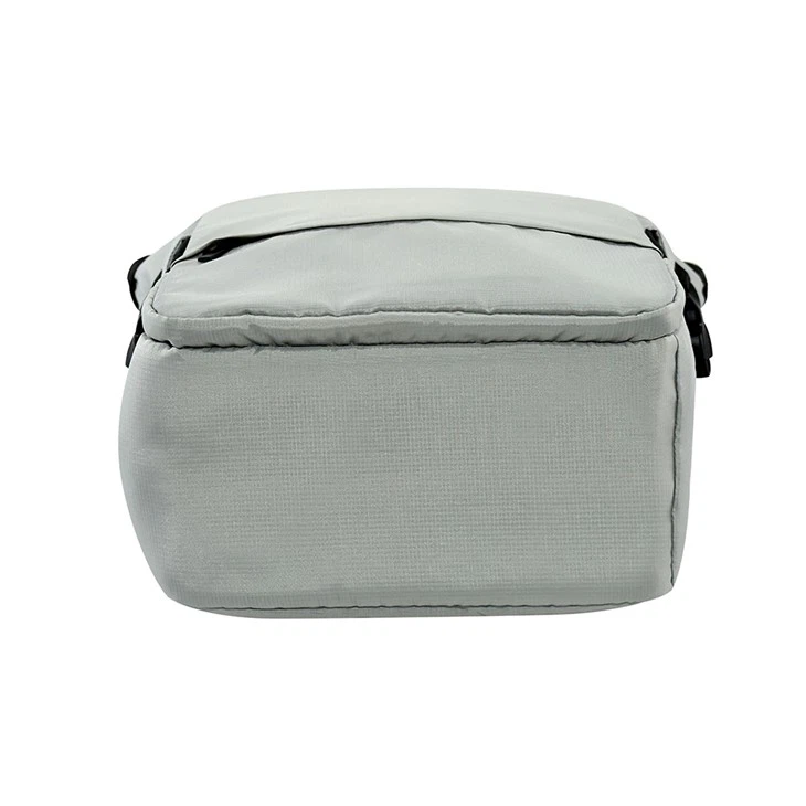 Gray Ripstop Polyester Backpack With Long Handle